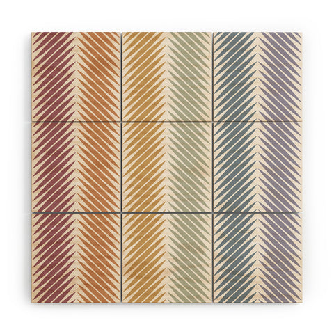 Colour Poems Palm Leaf Pattern LXIV Wood Wall Mural