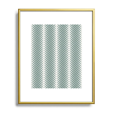 Colour Poems Palm Leaf Pattern XIX Metal Framed Art Print Havenly