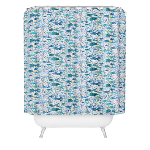 Cori Dantini fishy fish Shower Curtain