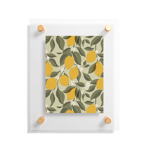 Cuss Yeah Designs Abstract Lemons Floating Acrylic Print