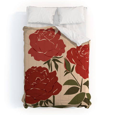 Cuss Yeah Designs Abstract Roses Comforter