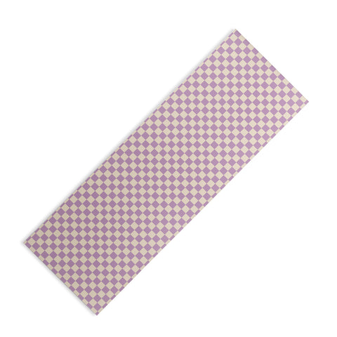 Cuss Yeah Designs Lavender Checker Pattern Yoga Mat