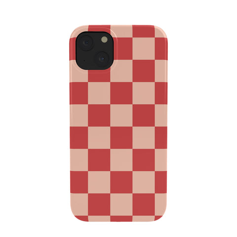 Cuss Yeah Designs Red and Pink Checker Pattern Phone Case