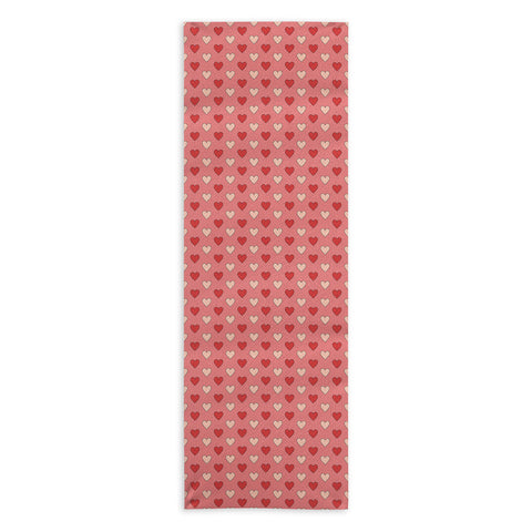 Cuss Yeah Designs Red and Pink Hearts Yoga Towel