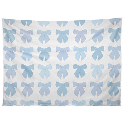 Daily Regina Designs Blue Bows Preppy Coquette Tapestry