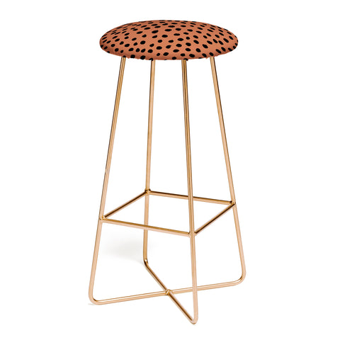 Daily Regina Designs Leopard Print Rust Animal Print Bar Stool