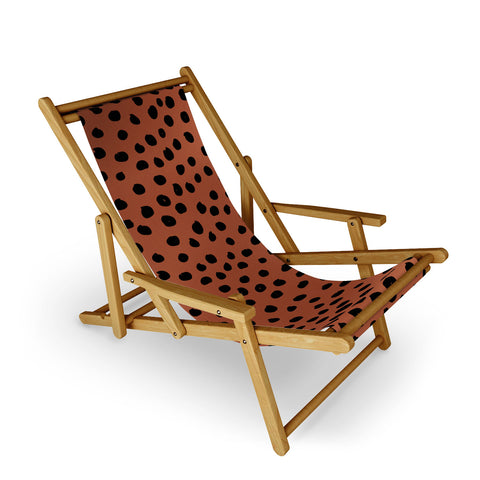 Daily Regina Designs Leopard Print Rust Animal Print Sling Chair
