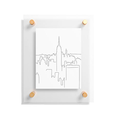 Daily Regina Designs Minimal Line New York City Floating Acrylic Print