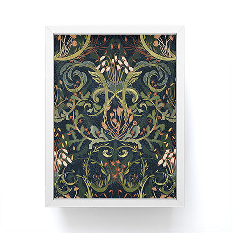 DESIGN d´annick Woodland moss dark Framed Mini Art Print