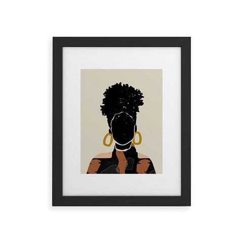 Domonique Brown Black Hair No 14 Framed Art Print havenly