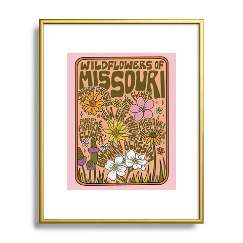 Doodle By Meg Missouri Wildflowers Metal Framed Art Print