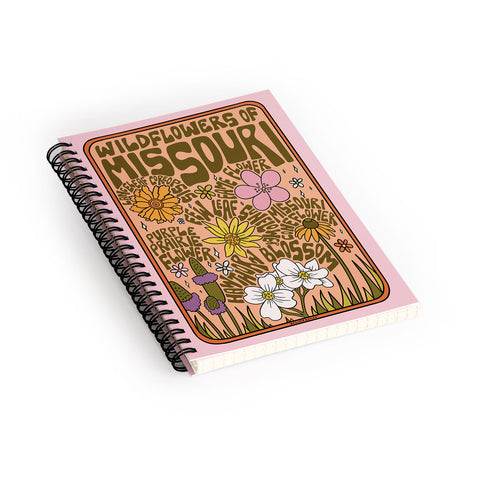 Doodle By Meg Missouri Wildflowers Spiral Notebook