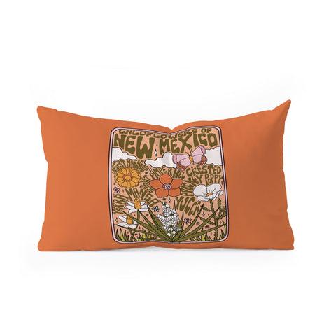 Doodle By Meg New Mexico Wildflowers Oblong Throw Pillow