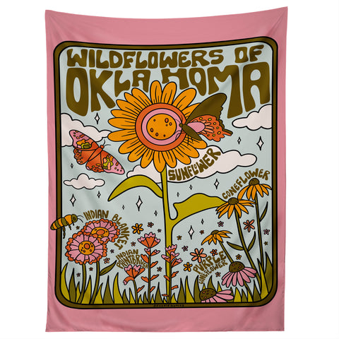 Doodle By Meg Oklahoma Wildflowers Tapestry