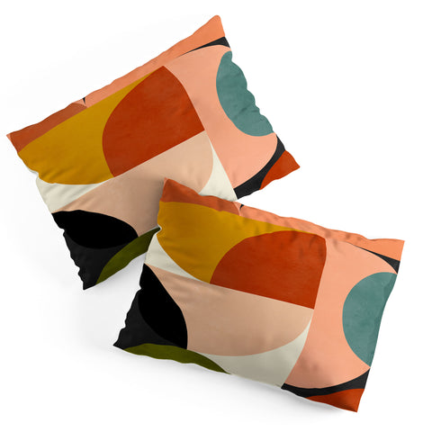 DreamPrintDesigns Geometric Abstract Mid Century Pillow Shams