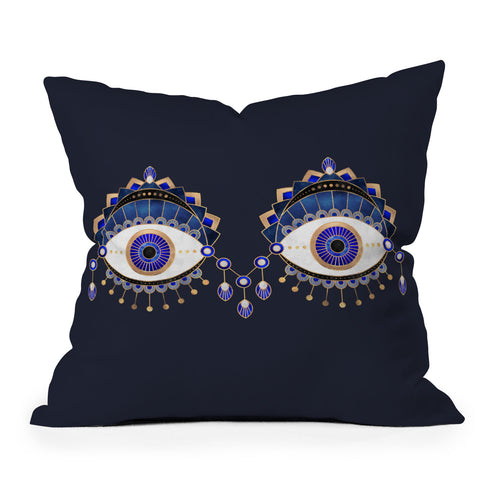 Elisabeth Fredriksson Blue Eyes Outdoor Throw Pillow