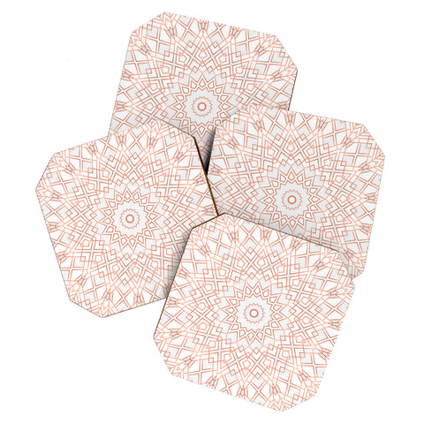 Elisabeth Fredriksson Rose Gold Mandala Coaster Set