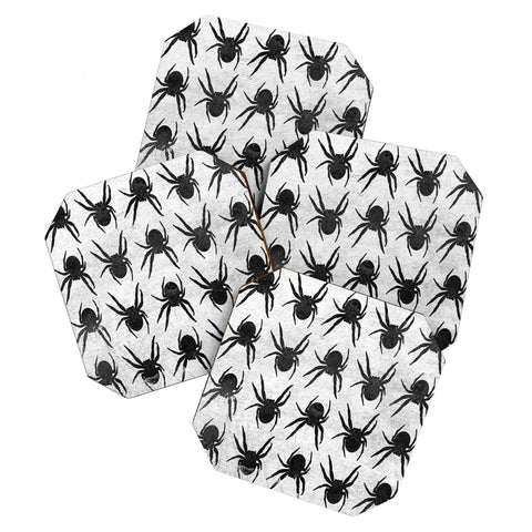 Elisabeth Fredriksson Spiders 4 BW Coaster Set