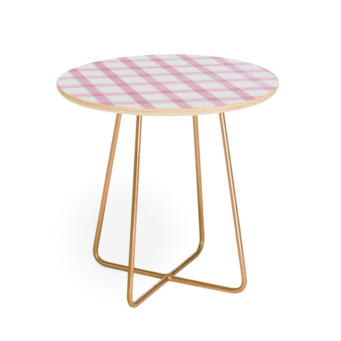 Emanuela Carratoni Checkered Watercolor Round Side Table