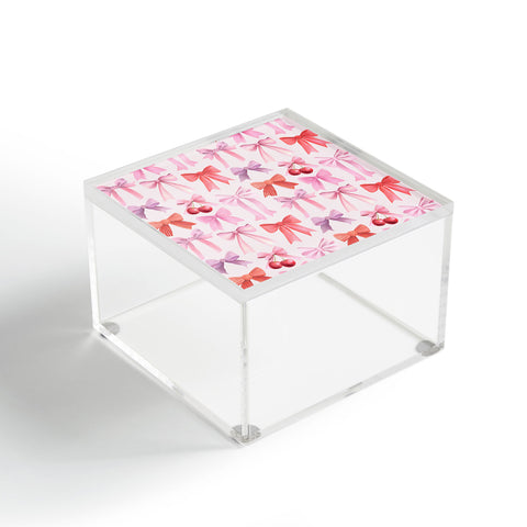 Emanuela Carratoni Coquette Bows and Cherries Acrylic Box