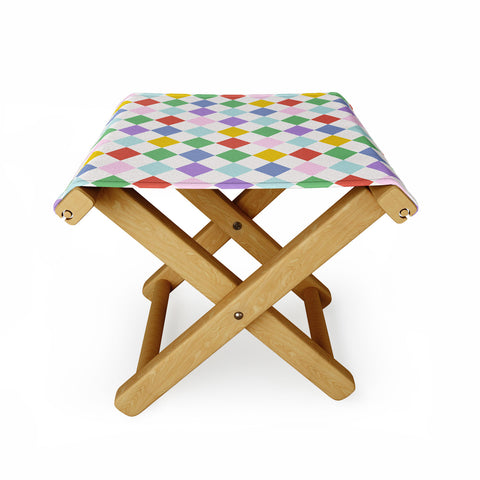 Emanuela Carratoni Funky Geometric Theme Folding Stool