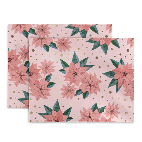 Emanuela Carratoni Poinsettia Theme Placemat