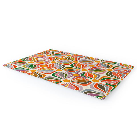 evamatise Abstract Flowers Summer Holiday Area Rug