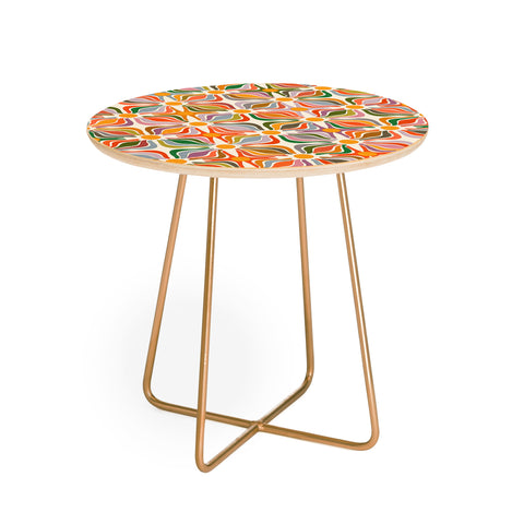 evamatise Abstract Flowers Summer Holiday Round Side Table