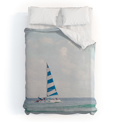 Eye Poetry Photography Happy Sailing Ocean Duvet Cover