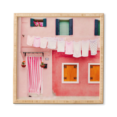 Eye Poetry Photography Laundry Day in Burano Italy Framed Wall Art