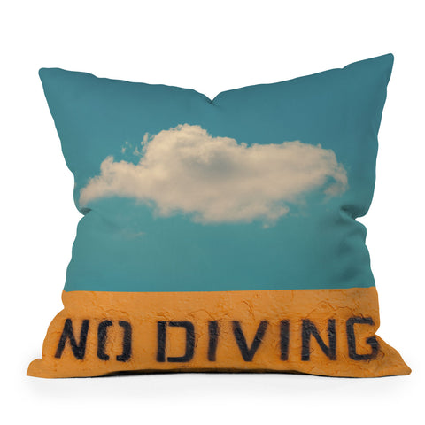 Eye Poetry Photography No Diving Outdoor Throw Pillow