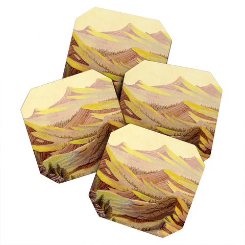 Francisco Fonseca smooth mountains Coaster Set