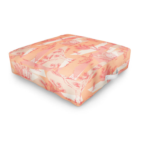 Gabriela Simon Peach Mohave Desert Outdoor Floor Cushion