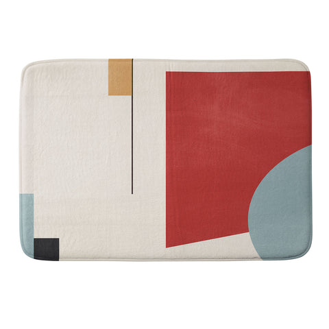 Gaite Minimal Geometric Abstraction Memory Foam Bath Mat