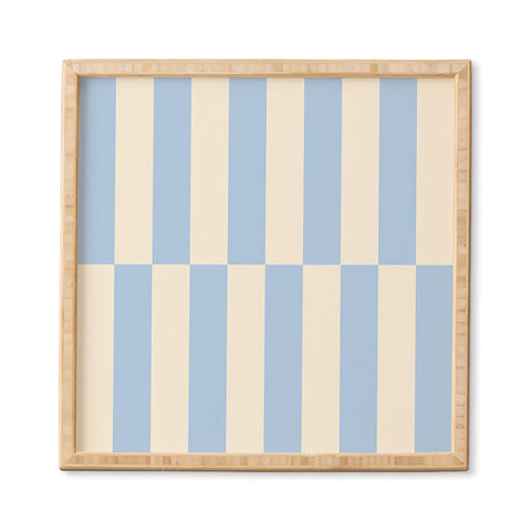 Galaxy Eyes Strippy Baby Blue Framed Wall Art