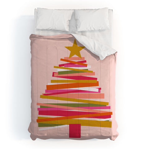 Gale Switzer Ribbon Christmas Tree candy Comforter