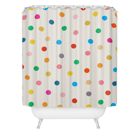 Garima Dhawan vintage dots 50 Shower Curtain