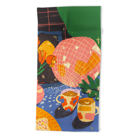 Gigi Rosado Disco night 2 Beach Towel