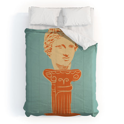 Gigi Rosado Head on pedestal Comforter