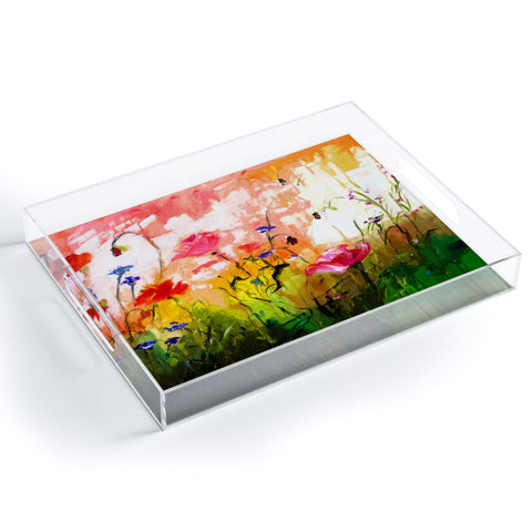 Ginette Fine Art Jardin Rose Acrylic Tray