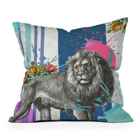 Ginger Pigg Hear Me Roar Outdoor Throw Pillow