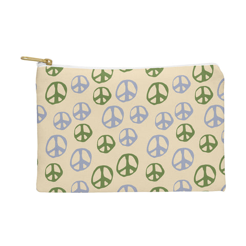 gnomeapple Handdrawn Peace Symbol Pattern Pouch