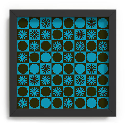 gnomeapple Retro Checkered Pattern Muted Recessed Framing Square