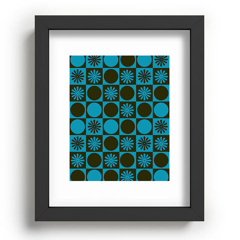 gnomeapple Retro Checkered Pattern Muted Recessed Framing Rectangle