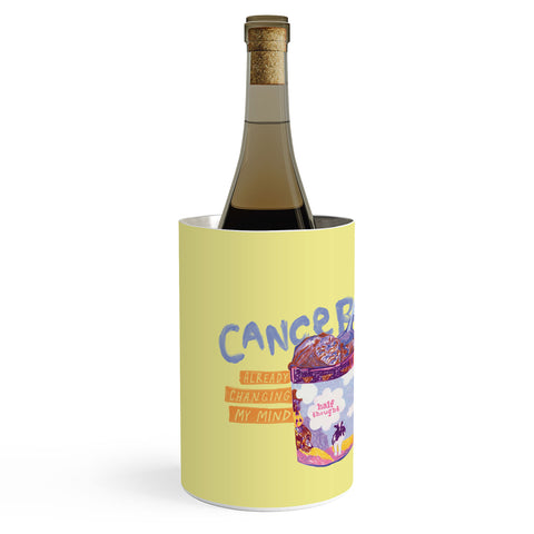 H Miller Ink Illustration Emo Cancer in Calming Yellow Wine Chiller