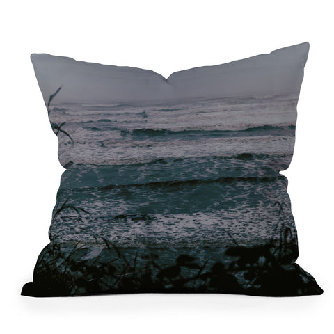 Hannah Kemp Moody Ocean Outdoor Throw Pillow