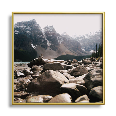 Hannah Kemp Moraine Rocks Square Metal Framed Art Print