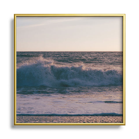 Hannah Kemp Pacific Ocean Splash Square Metal Framed Art Print