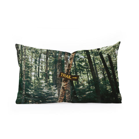 Hannah Kemp Trail Sign Oblong Throw Pillow