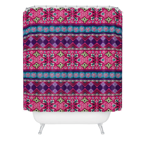 Heather Dutton Grand Bazaar Pink Multi Shower Curtain